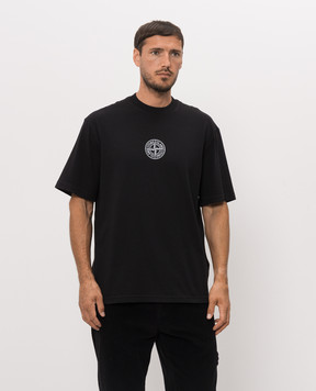 Stone Island Black T-shirt with Low Infos print L2S152100001S0480