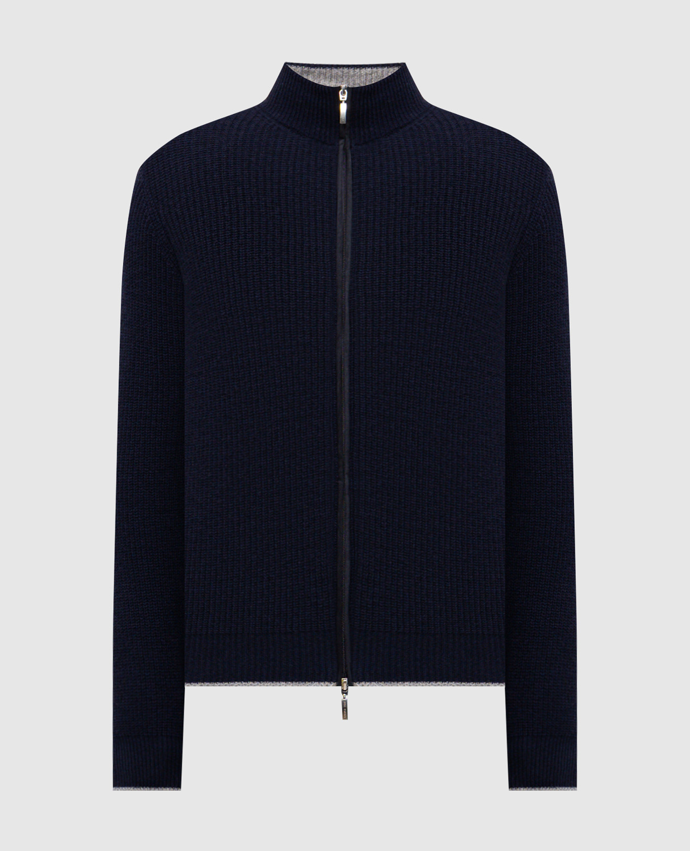 

Blue wool and cashmere cardigan Pini Parma
