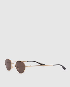 Alexander McQueen Gold sunglasses with logo engraving 861683I3330