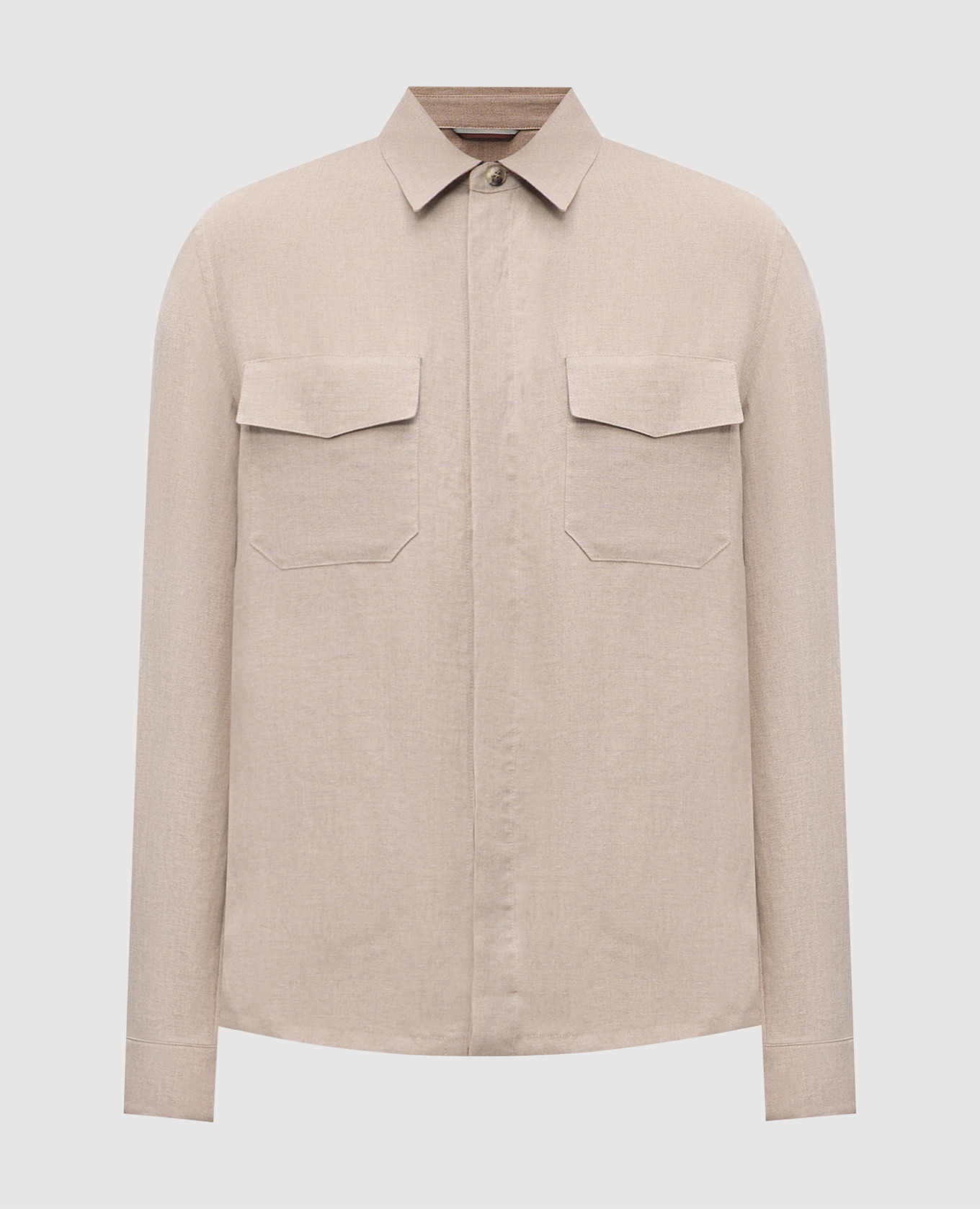 Beige linen shirt