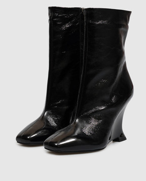 Balmain Black patent leather ankle boots HN0TE310LMSI