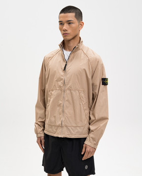 Stone Island Beige jacket with logo patch L1S156100044S0003