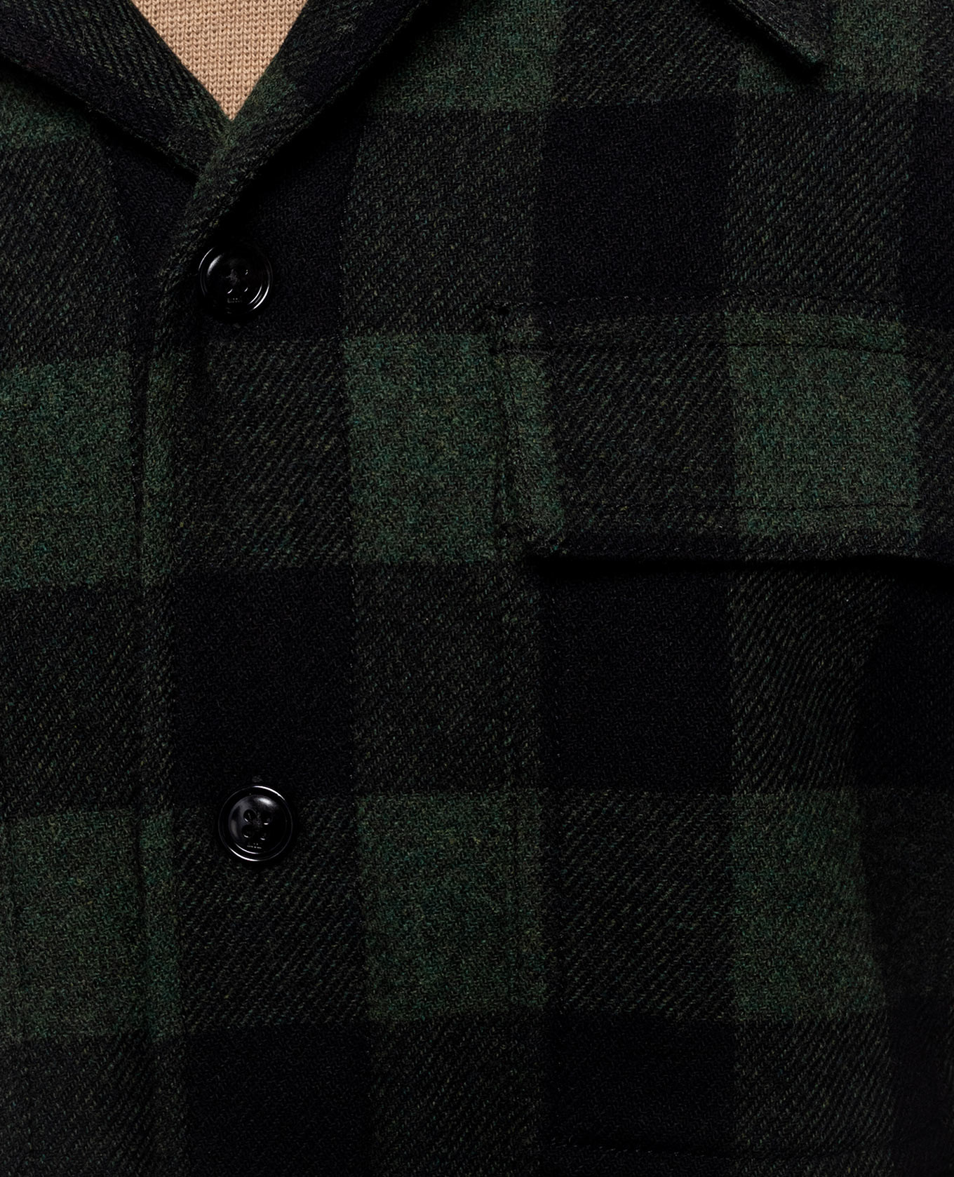 Green wool check shirt Ami Paris 5