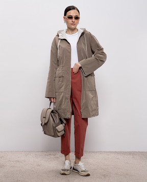 Peserico Khaki raincoat A251306953A