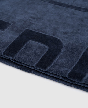 Vilebrequin Blue terry beach towel with logo SANC1200