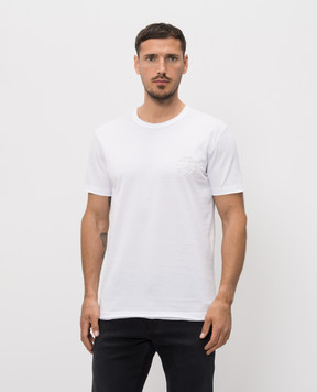 Dolce&Gabbana White T-shirt with monogram patch G8TQ8ZG7QNN