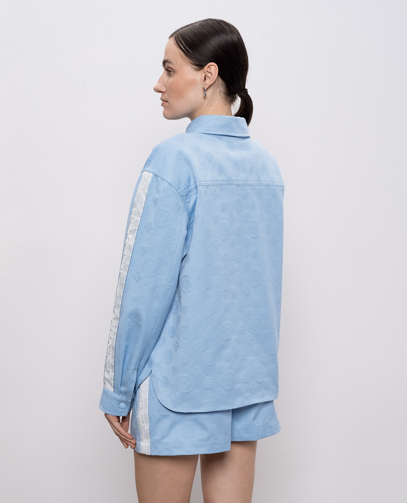 Blue shirt with a braid pattern Casablanca 4