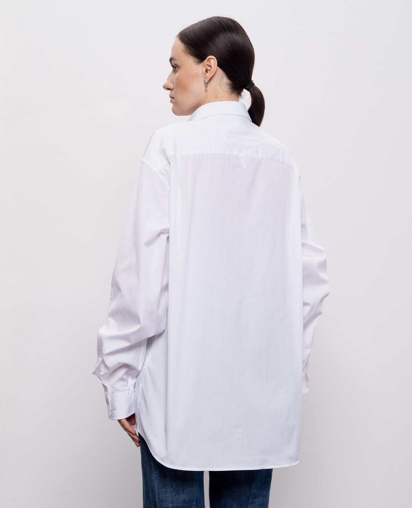 White shirt with logo embroidery Vetements 4