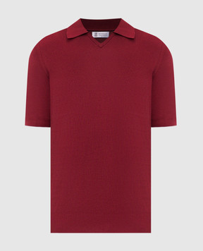 Brunello Cucinelli Burgundy t-shirt with a scar M29400015