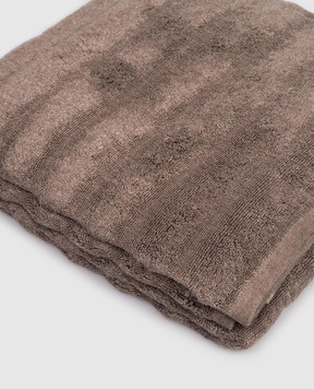 Hamam Brown terry body towel ASH RIBBED ASHRIBBEDBODYTOWEL