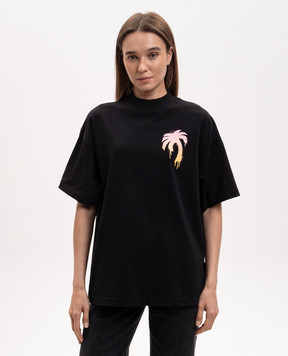 Palm Angels Black T-shirt I Love PA PWAA07BS26JER004