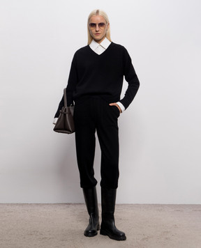 Simonetta Ravizza Dyson black cashmere pullover F06KN133T10