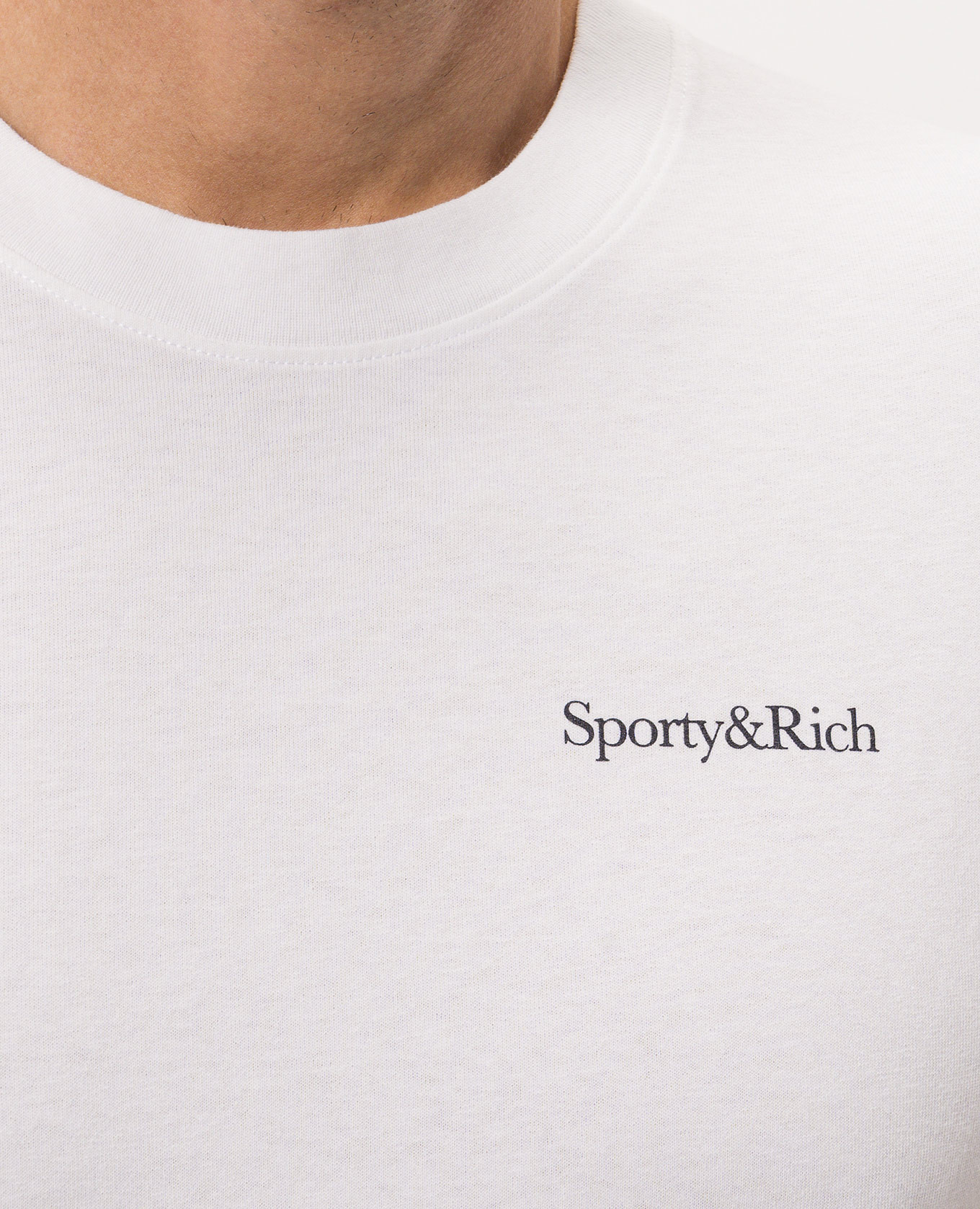 White T-shirt with logo print Sporty & Rich 4