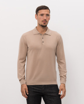 Canali Beige wool polo shirt MK02353C1123