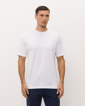 Castangia dal 1850 White T-shirt with monogram embroidery TS09