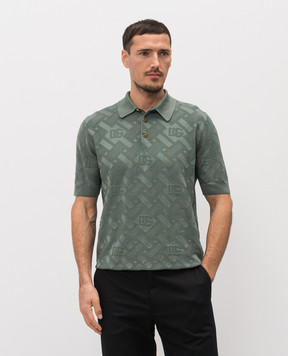 Dolce&Gabbana Green silk polo shirt GXZ02TJBSOC