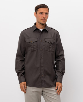 Brunello Cucinelli Brown patterned shirt MD6973059