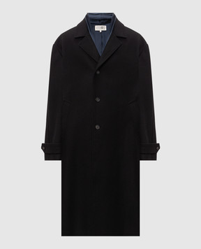 Maison Margiela MM6 Black coat with wool SH2AA0030S52207