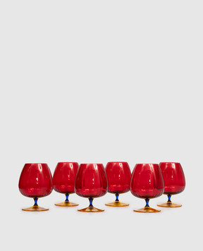 La Reine Set of red cognac glasses Joy 6 pcs JOYCOGNAC