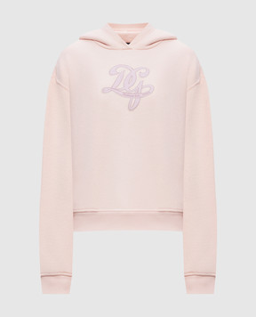 Dolce&Gabbana Pink hoodie with monogram patch F9S47ZGDDMI
