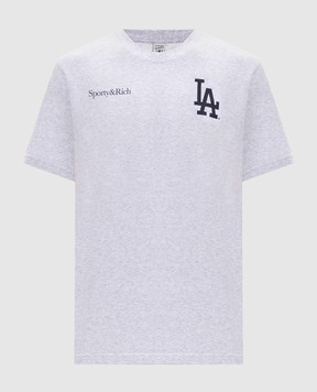 Sporty & Rich Dodgers Serif grey melange t-shirt TO119714669GY03