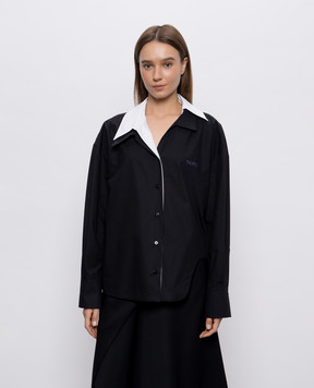 The Attico Black shirt with logo embroidery 261WCH00051CCC052AA
