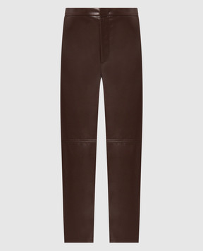 Twinset Brown pants with textured logo 262TP2053