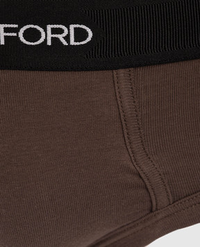 Tom Ford Brown briefs with logo T4LC11040ВЛ26