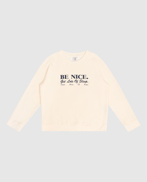 Sporty & Rich Children's yellow insulated sweatshirt Be Nice WS07676003YE02