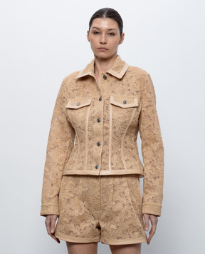 Ermanno Scervino Beige lace corner D480I741IPUBD