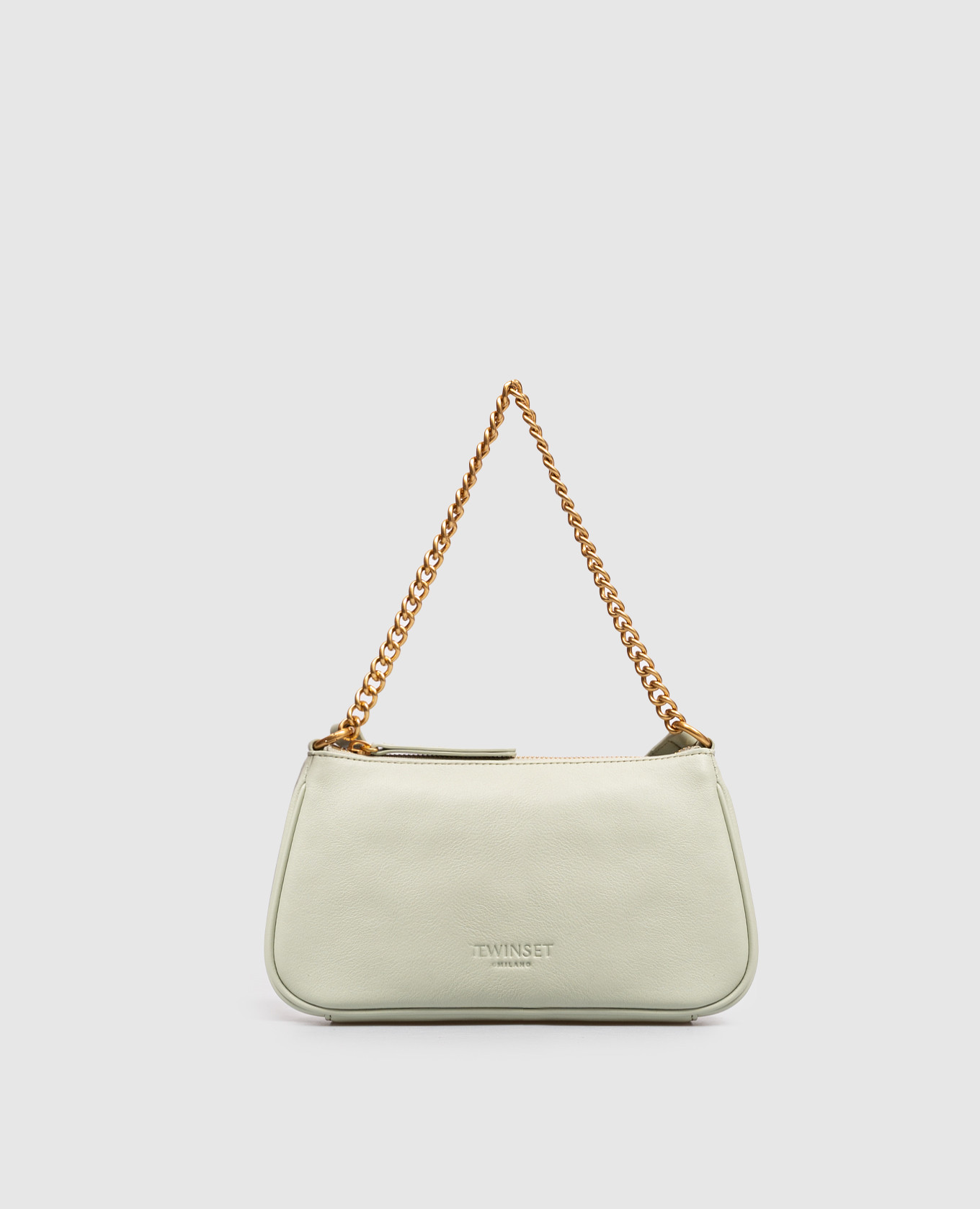 Green leather crossbody bag