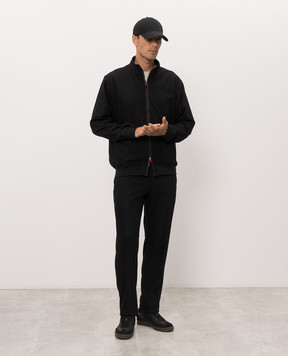 Kiton Black wool and cashmere sports jacket UMC032K0145I