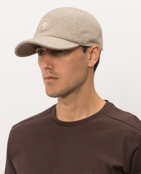 Stefano Ricci Beige silk and cashmere cap MCV63NB08EMA0027