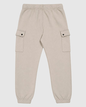 C.P. Company Kids' grey joggers with logo patch CNP00ZLCA761014