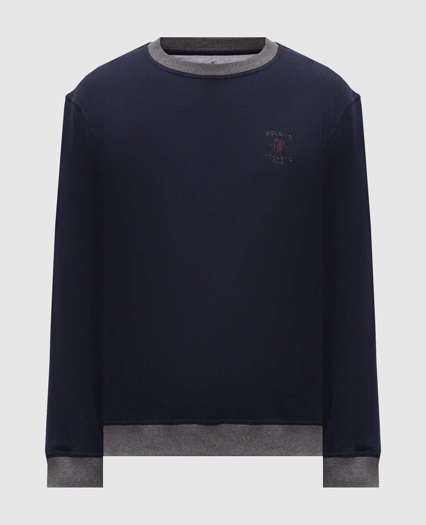Blue sweatshirt with embroidery