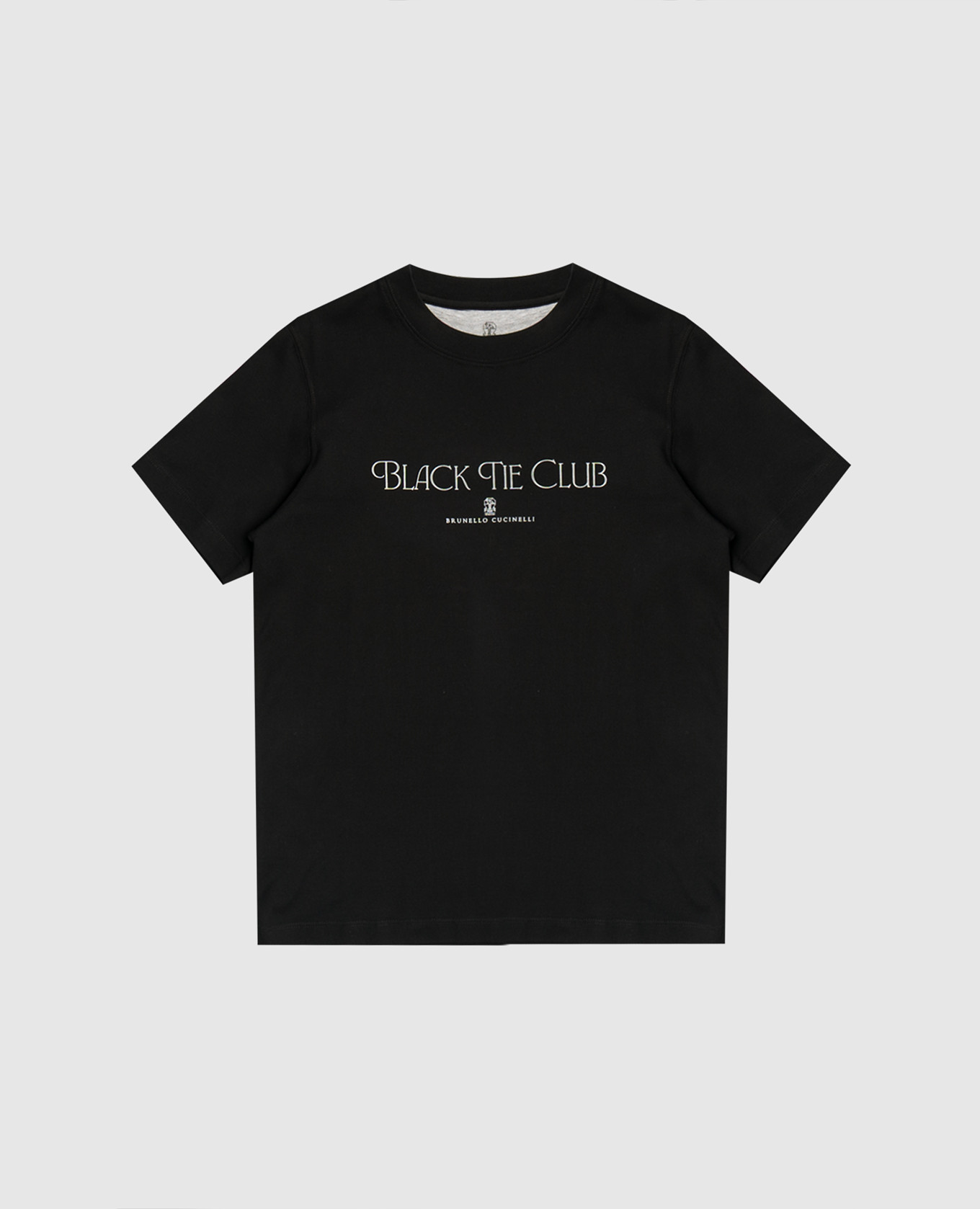 Children's black T-shirt with inscription