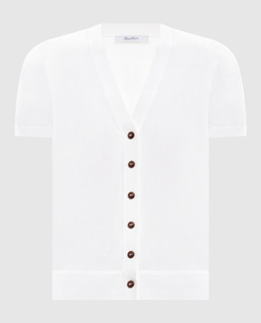 Max Mara FINITO white cardigan with short sleeves MXMFINITO