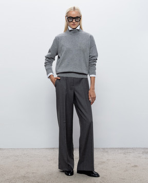 Peserico Gray wool, silk and cashmere sweater S99996F12A9283