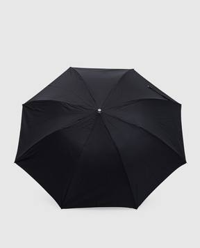 Pasotti Silver Lion black folding umbrella OMITUO64SRASO67681