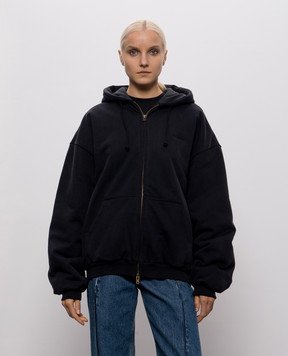 Vetements Black sports jacket with logo embroidery MH27BJ170Bw