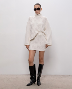 Twinset Ivory wool and cashmere sweater 262TT3353