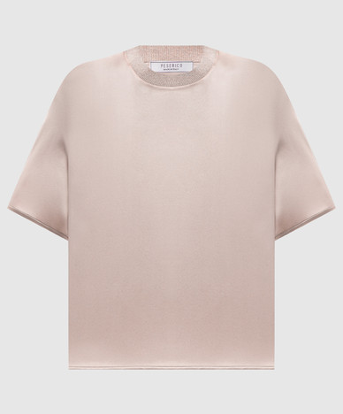 Beige Seidenbluse