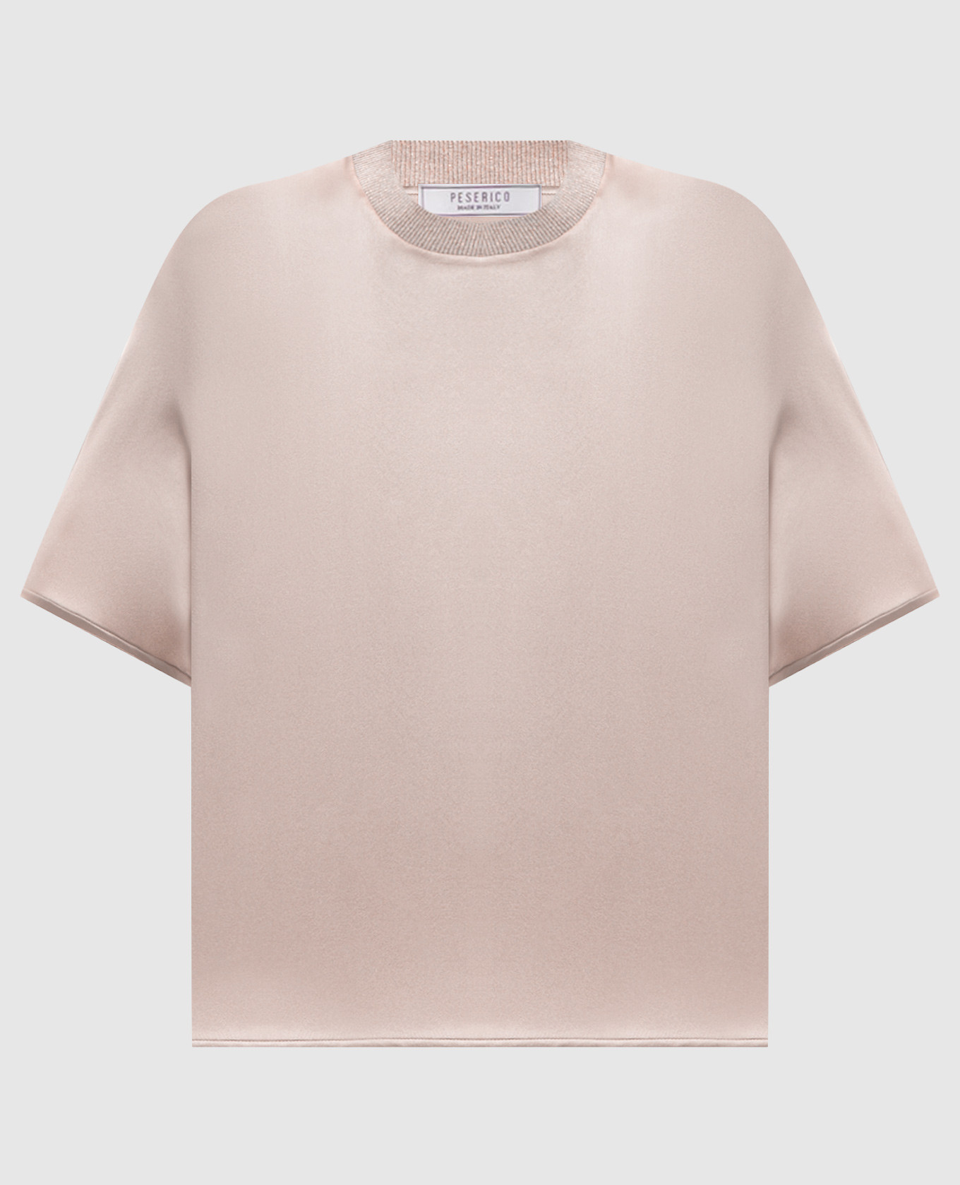 Beige silk blouse