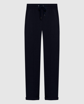 Brunello Cucinelli Blue track pants with lapels MH827FB799