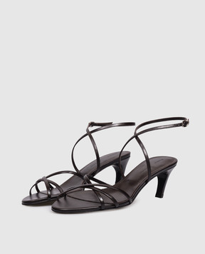PROENZA SCHOULER Uma brown leather glossy sandals SH261104G002WG