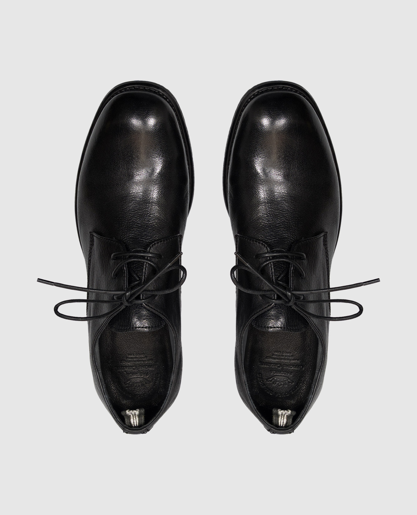 Calixte black leather derby shoes Officine Creative 4