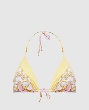 Versace Yellow swimsuit bodice in Spring Barocco print 10014061A17194