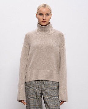 LISA YANG Beige Fleur cashmere sweater 2022098