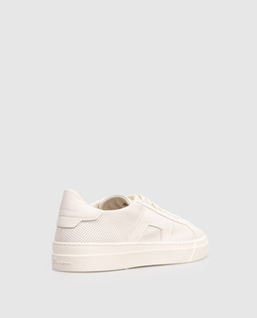 Santoni White leather sneakers with perforations MBGT22068PNNTIFR