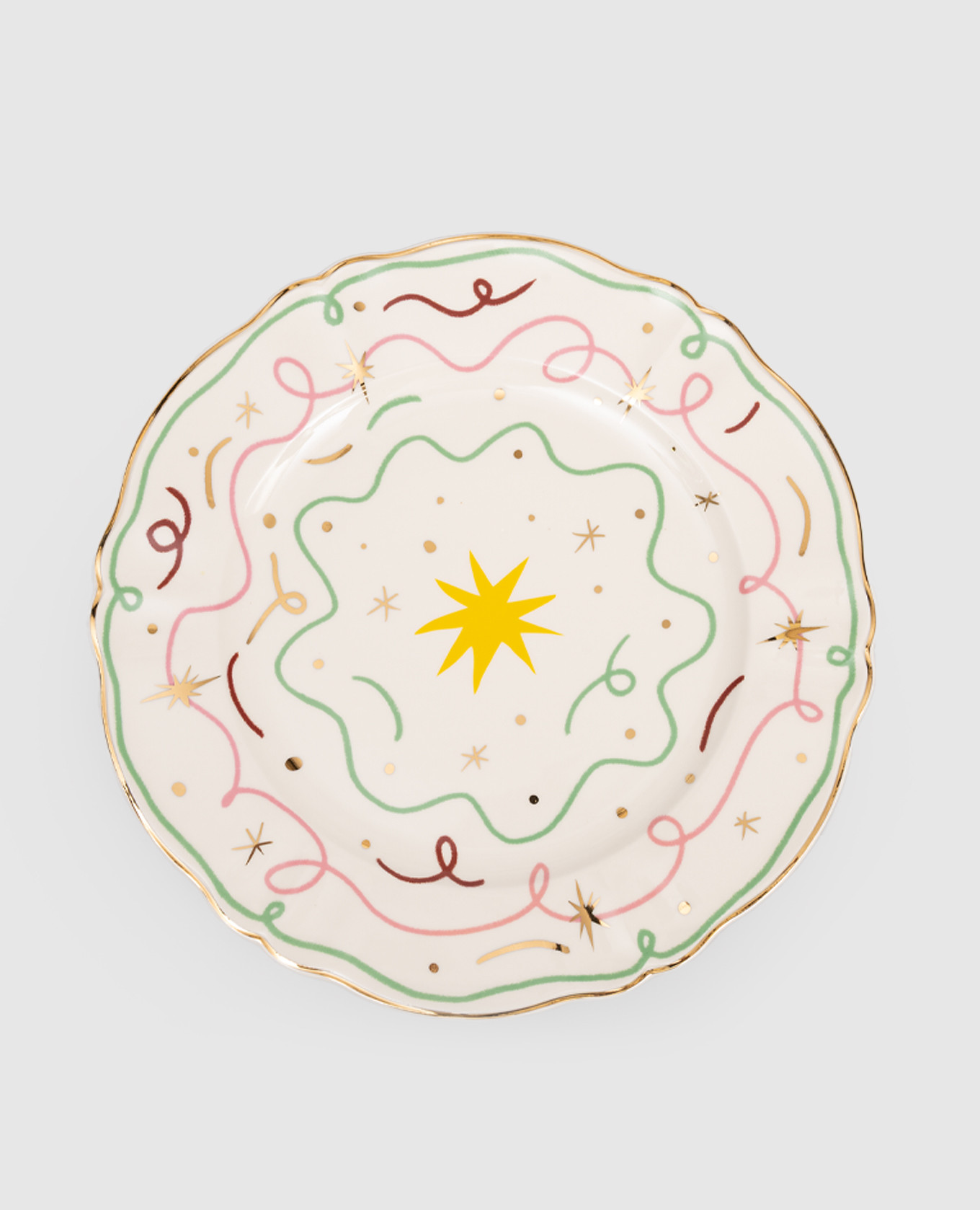 

White porcelain plate Star Bitossi Home